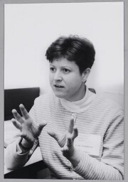 Diane Richardson uit Engeland tijdens het International Congress on Mental Health Care for Women, 19-22 december 1988 in Amsterdam. 1988