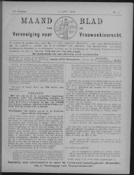 Maandblad van de Vereeniging voor Vrouwenkiesrecht  1916, jrg 20, no 4 [1916], 4