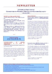 Newsletter European Parliament Committee on Women's Rigths and Gender Equality [2007], October