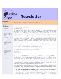 Athena newsletter [2007], December