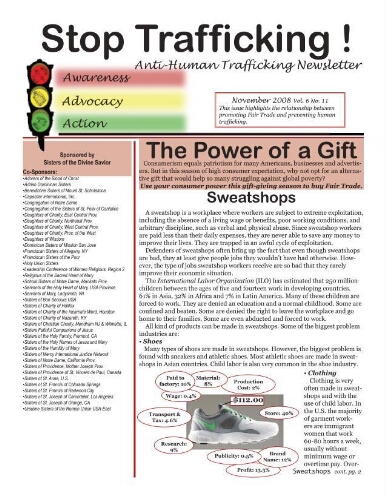 Stop trafficking! Anti-human trafficking newsletter [2008], 11 (Nov)