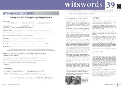 Witswords [2005], 39 (Autumn)