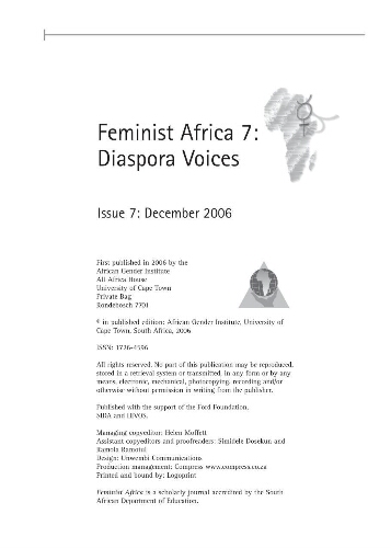 Feminist Africa [2006], 7 (December)