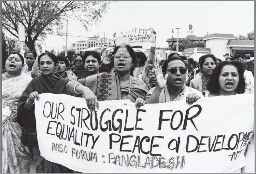 Tijdens de wereldvrouwenconferentie in Beijing worden vele acties gevoerd, door vele organisaties 1995
