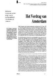 Het verdrag van Amsterdam
