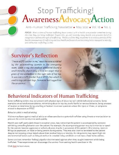 Stop trafficking! Anti-human trafficking newsletter [2020], 5 (May)