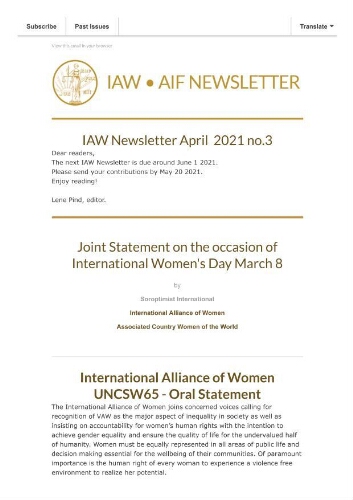 IAW newsletter [2021], 3 (April)