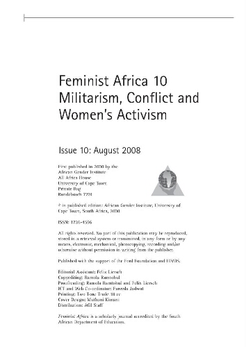 Militarism, conflict and women's activism [Special]