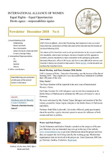 IAW newsletter [2018], 6 (December)