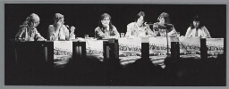 Forum op dichteressenfestival met Monica van Paemel, Elly de Waard, Gerda Meijerink, Lucienne Stassaert en Erica Dedinsky. 1987
