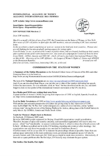 IAW newsletter [2005], March