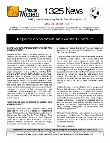 1325 Peace Women E-News [2002], 1 (May)