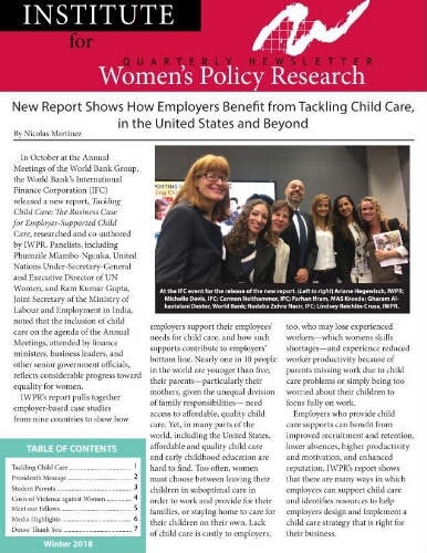 Institute for Women's Policy Research [2018], Winter