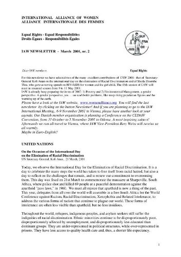 IAW newsletter [2001], 2 (March)