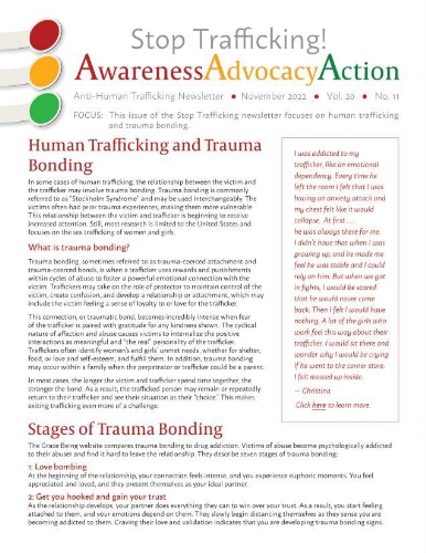 Stop trafficking! Anti-human trafficking newsletter [2022], 11 (November)
