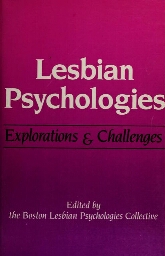 Lesbian psychologies