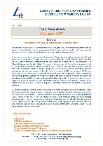 EWL newsflash [2007], 2 (Feb)