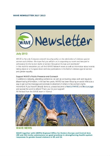 WAVE newsletter [2013], July