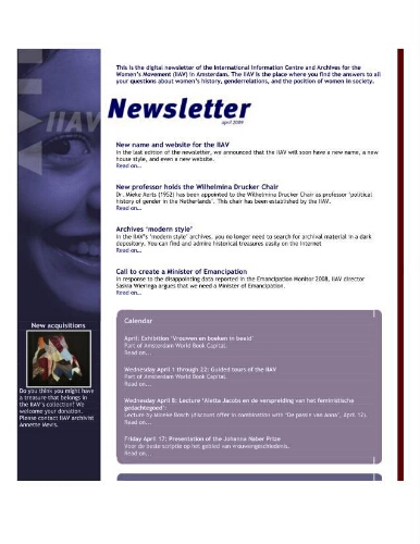 IIAV newsletter [2009], April