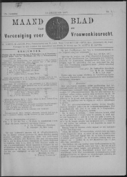 Maandblad van de Vereeniging voor Vrouwenkiesrecht  1907, jrg 12, no 2 [1907], 2