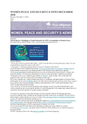 Women, Peace and Security E-News [2018], 218