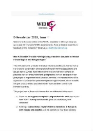 WIDE Plus newsletter [2020], 1