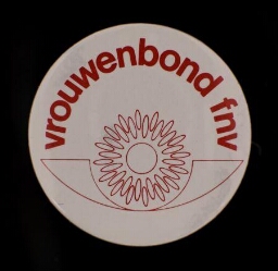Button. 'vrouwenbond fnv'.