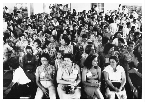 Bijeenkomst met Nicaraguaanse vrouwen. 1984