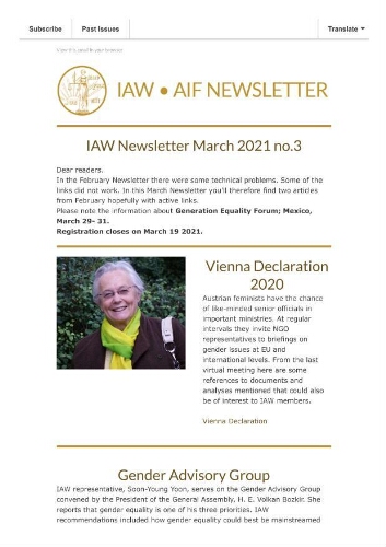 IAW newsletter [2021], 2 (March)