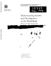 Mainstreaming gender and development in the World Bank