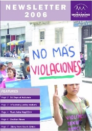 Womankind Worldwide newsletter [2006], January