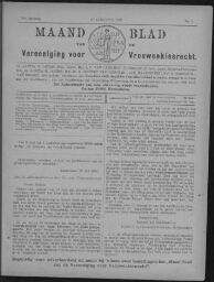 Maandblad van de Vereeniging voor Vrouwenkiesrecht  1916, jrg 20, no 9 [1916], 9