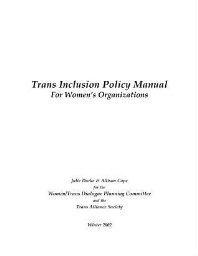 Trans inclusion policy manual for women's organizations