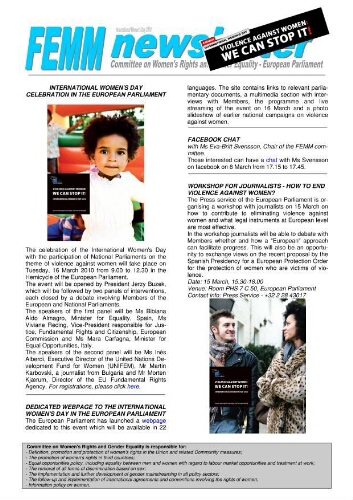 FEMM newsletter [2010], International Women's Day