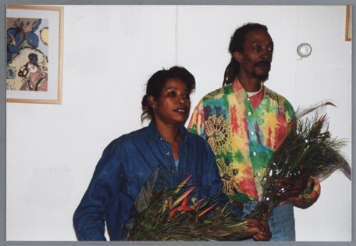 Zami-vrijwilligers tijdens het kerstdiner van Zami 1999