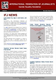 International Federation of Journalists gender equality newsletter [2011], November