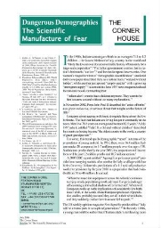 Dangerous demographies the scientific manufacture of fear
