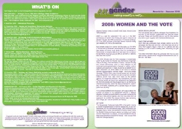 Engender newsletter [2008], Summer