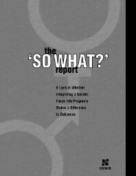 The so what report