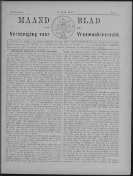 Maandblad van de Vereeniging voor Vrouwenkiesrecht  1910, jrg 14, no 9 [1910], 9