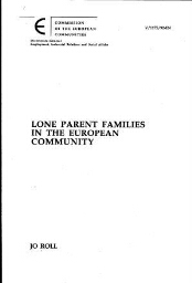 Lone parent families in the European community