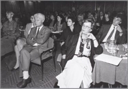 Juridisch symposium 'De zij-kant van het gelijk' georganiseerd door de Emancipatieraad. 1990