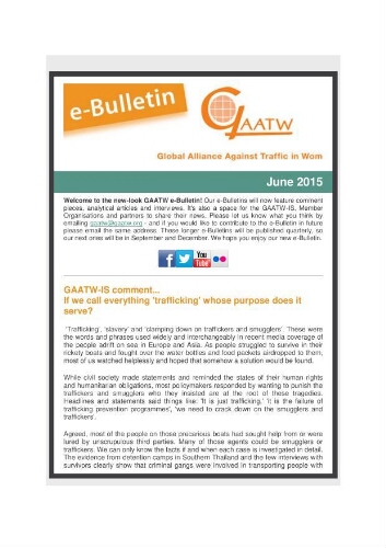 GAATW E-Bulletin [2015], 2