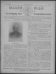 Maandblad van de Vereeniging voor Vrouwenkiesrecht  1917, jrg 21, no 8 [1917], 8