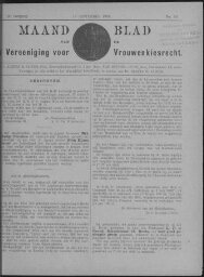 Maandblad van de Vereeniging voor Vrouwenkiesrecht  1908, jrg 12, no 10 [1908], 10