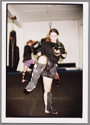Portret van Nederlands jeugdkampioen meisjes kickboxing Cunera. 2000