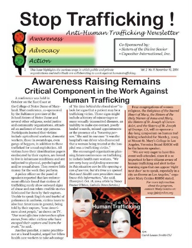 Stop trafficking! Anti-human trafficking newsletter [2004], 11 (Nov)