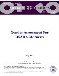 Gender assessment for USAID/Morocco