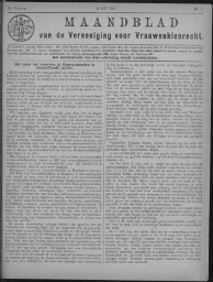 Maandblad van de Vereeniging voor Vrouwenkiesrecht  1918, jrg 22, no 5 [1918], 5