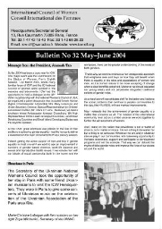 Newsletter International Council of Women [2004], 32 (May-June)